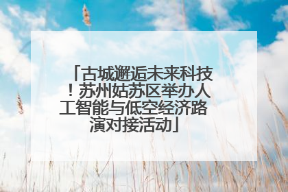 古城邂逅未来科技！苏州姑苏区举办人工智能与低空经济路演对接活动