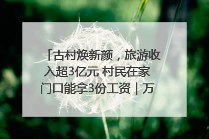 古村焕新颜，旅游收入超3亿元 村民在家门口能拿3份工资｜万千气象看四川