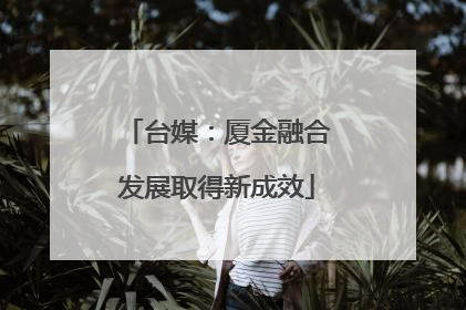 台媒：厦金融合发展取得新成效