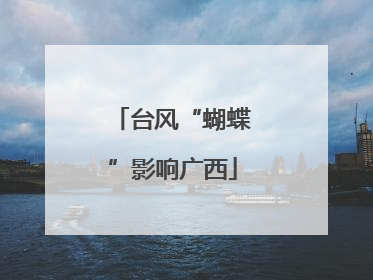 台风“蝴蝶”影响广西
