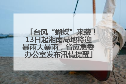 台风“蝴蝶”来袭！13日起湘南局地将迎暴雨大暴雨，省应急委办公室发布汛情提醒