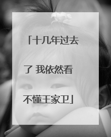 十几年过去了 我依然看不懂王家卫