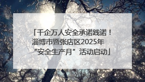 千企万人安全承诺践诺！淄博市暨张店区2025年“安全生产月”活动启动