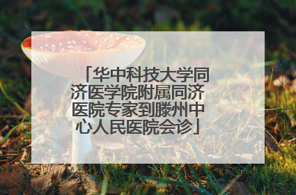 华中科技大学同济医学院附属同济医院专家到滕州中心人民医院会诊