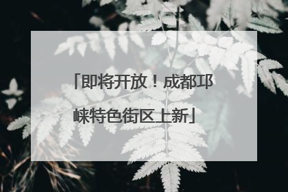 即将开放！成都邛崃特色街区上新