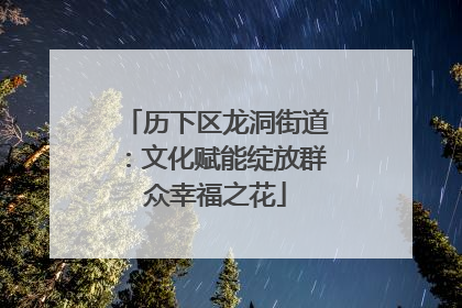 历下区龙洞街道：文化赋能绽放群众幸福之花