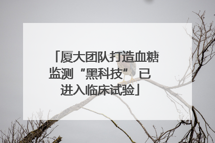 厦大团队打造血糖监测“黑科技” 已进入临床试验