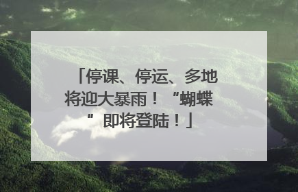停课、停运、多地将迎大暴雨！“蝴蝶”即将登陆！
