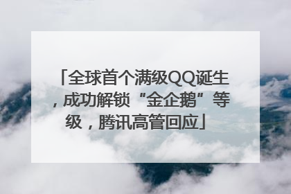 全球首个满级QQ诞生，成功解锁“金企鹅”等级，腾讯高管回应