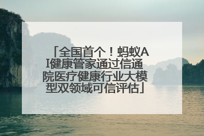 全国首个！蚂蚁AI健康管家通过信通院医疗健康行业大模型双领域可信评估