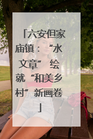 六安但家庙镇：“水文章” 绘就“和美乡村”新画卷