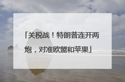 关税战！特朗普连开两炮，对准欧盟和苹果