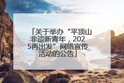 关于举办“平顶山非遗新青年，2025再出发”网络宣传活动的公告