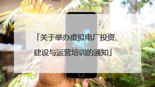 关于举办虚拟电厂投资、建设与运营培训的通知