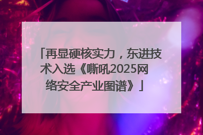 再显硬核实力，东进技术入选《嘶吼2025网络安全产业图谱》