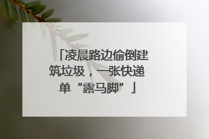 凌晨路边偷倒建筑垃圾，一张快递单“露马脚”