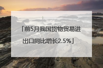 前5月我国货物贸易进出口同比增长2.5%