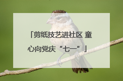 剪纸技艺进社区 童心向党庆“七一”