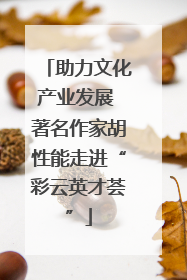 助力文化产业发展 著名作家胡性能走进“彩云英才荟”
