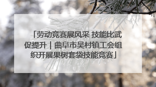 劳动竞赛展风采 技能比武促提升｜曲阜市吴村镇工会组织开展果树套袋技能竞赛