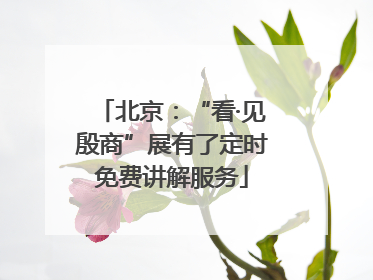 北京：“看·见殷商”展有了定时免费讲解服务