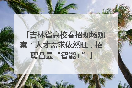 吉林省高校春招现场观察：人才需求依然旺，招聘凸显“智能+”