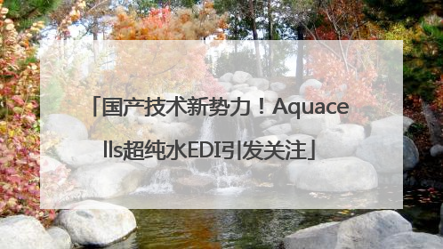 国产技术新势力！Aquacells超纯水EDI引发关注