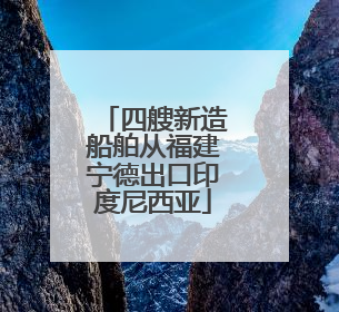 四艘新造船舶从福建宁德出口印度尼西亚