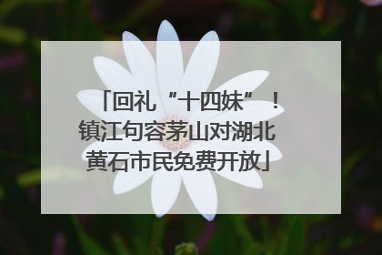 回礼“十四妹”！镇江句容茅山对湖北黄石市民免费开放