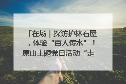 在场｜探访护林石屋，体验“百人传水”！原山主题党日活动“走新”更“走心”