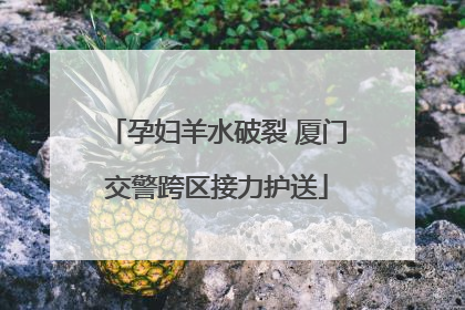 孕妇羊水破裂 厦门交警跨区接力护送