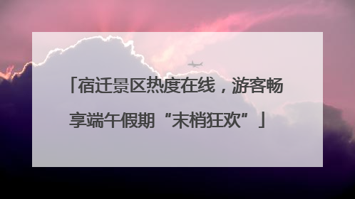 宿迁景区热度在线，游客畅享端午假期“末梢狂欢”