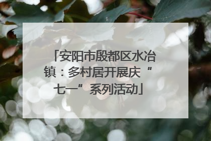 安阳市殷都区水冶镇：多村居开展庆“七一”系列活动