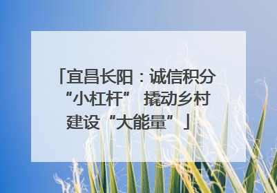 宜昌长阳：诚信积分“小杠杆” 撬动乡村建设“大能量”