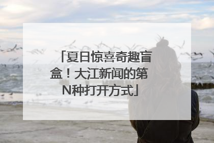 夏日惊喜奇趣盲盒！大江新闻的第N种打开方式