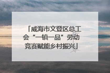 威海市文登区总工会“一镇一品”劳动竞赛赋能乡村振兴