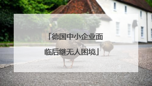 德国中小企业面临后继无人困境