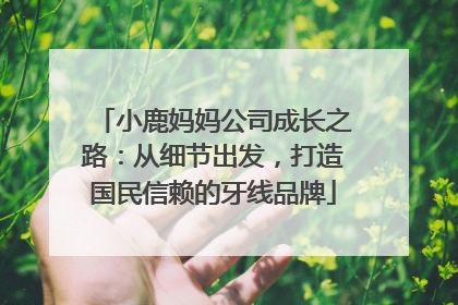 小鹿妈妈公司成长之路：从细节出发，打造国民信赖的牙线品牌
