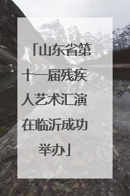 山东省第十一届残疾人艺术汇演在临沂成功举办
