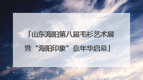 山东海阳第八届毛衫艺术展暨“海阳印象”嘉年华启幕