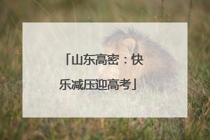 山东高密：快乐减压迎高考