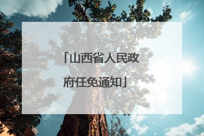 山西省人民政府任免通知