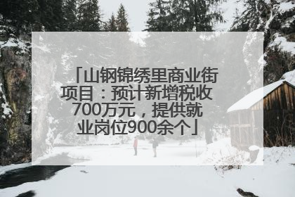 山钢锦绣里商业街项目：预计新增税收700万元，提供就业岗位900余个