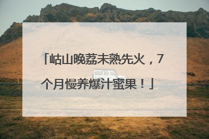 岵山晚荔未熟先火，7个月慢养爆汁蜜果！