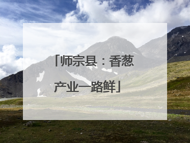 师宗县：香葱产业一路鲜