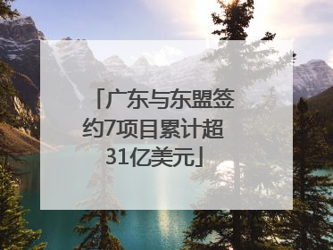 广东与东盟签约7项目累计超31亿美元