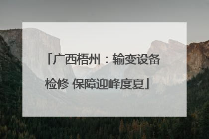 广西梧州：输变设备检修 保障迎峰度夏