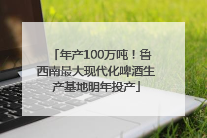 年产100万吨！鲁西南最大现代化啤酒生产基地明年投产