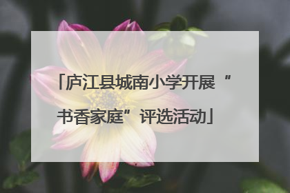 庐江县城南小学开展“书香家庭”评选活动