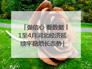 强信心 看数据丨1至4月河北经济延续平稳增长态势